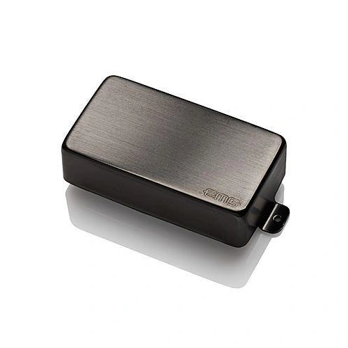 EMG 81 Active Ceramic Humbucker Guitar Pickup with Pots and Wiring Brushed Black Chrome