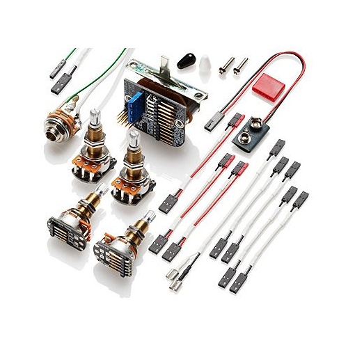 EMG 3 Pickups Push Pull Conversion Wiring Kit for Active Pickups Long Shaft