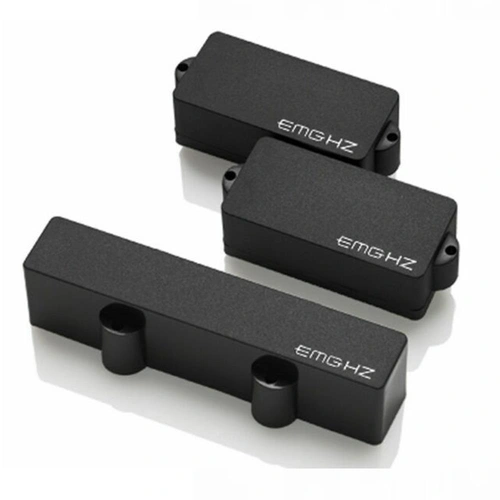 EMG PJHZ Set Passive Ceramic Steel Core Pickup Set Electric Bass, Black, PJ-HZ