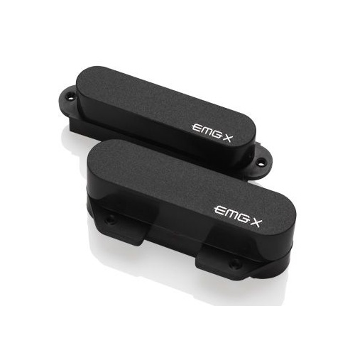 EMG TCX Active Single Coil Ceramic FTX RTX Pickup Set with Pots and Wiring Black