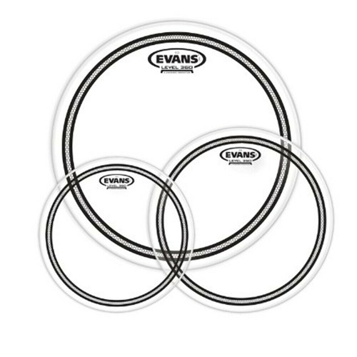 Evans EC2 SST Clear Drum Head Pack 2 Plies Rock Tom Pack - 10/12/16