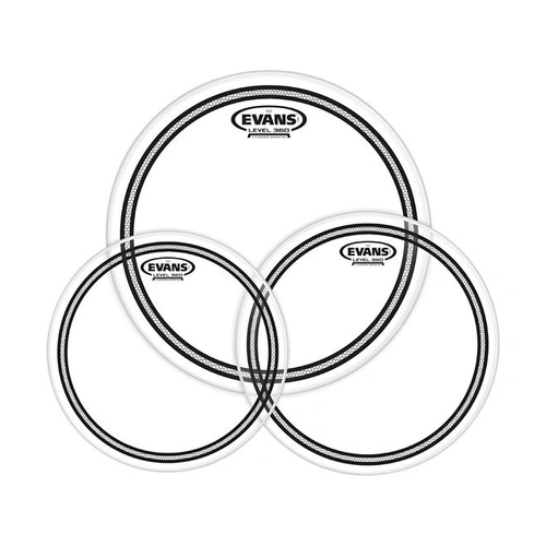  Evans EC2 SST Clear Drum Head Pack  Rock - 10" 12" 16" Drumheads