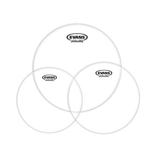 Evans G1 Tompack Clear, Drum Head Pack Standard (12 inch, 13 inch, 16 inch)  