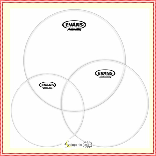  Evans heads  G2 Clear Drumhead Pack Rock - 10/12/16 Tom Head Pack