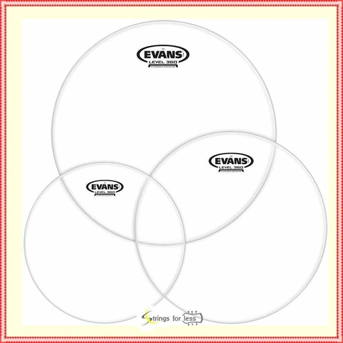  Evans heads  G2 Clear Drumhead Pack Rock - 10/12/16 Tom Head Pack