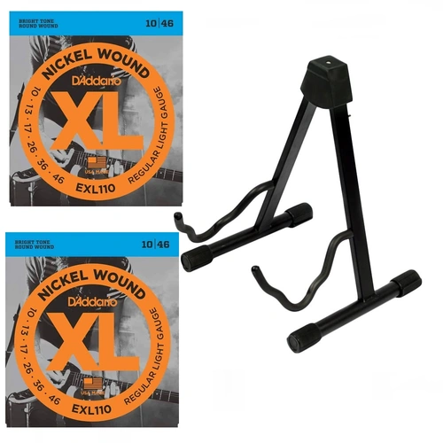 BBT A-Frame Guitar Stand & D'Addario 2 x EXL110 String Bundle Buy
