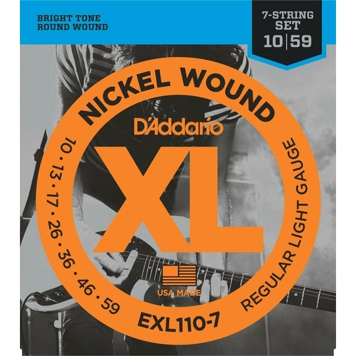 D'Addario EXL110-7 Light  7-String Electric Guitar Strings 10 - 59