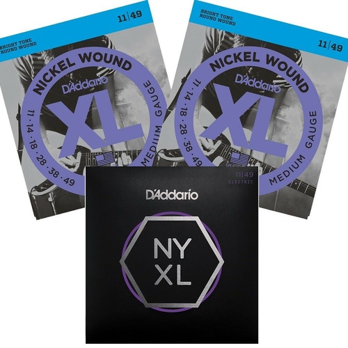 D'Addario EXL115 -2 Sets + NYXL1149 1 set Electric Guitar Strings  11 - 49