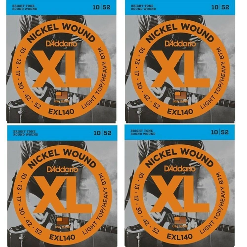 D'Addario 4 SETS EXL140 Nickel  Electric Guitar Strings 10 - 52