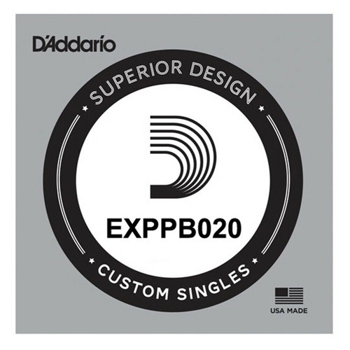 D'Addario Phosphor Bronze Wound Acoustic, .020 gauge, Single String