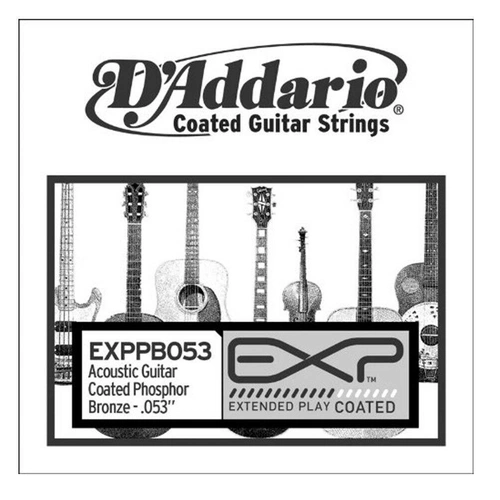 D'Addario EXPPB053 EXP Coated Phosphor Bronze Acoustic Guitar Single String .053