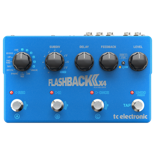 TC Electronic Legendary Flashback 2x4 Delay Built-In TonePrint  Effects Pedal