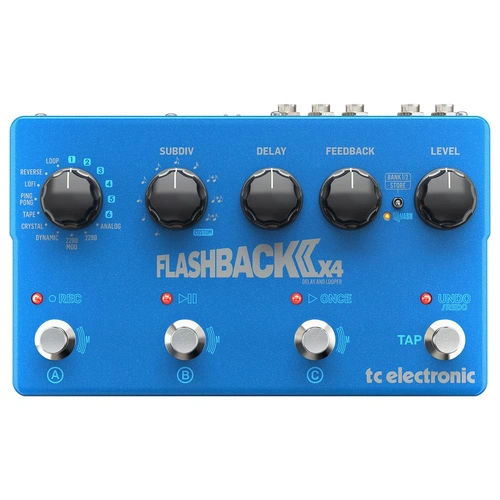 TC Electronic Legendary Flashback 2x4 Delay Built-In TonePrint  Effects Pedal