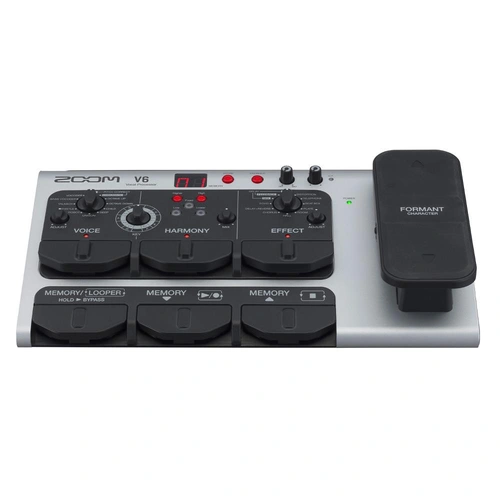 Zoom V6 Vocal Processor Vocal Effects Pedal with Voice Processing, Harmony, Effects, 40 Presets, Looper,