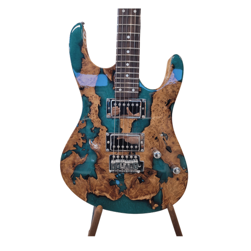 Galyda HH Electric Guitar Walnut Resin Top Tremolo Rosewood Fretboard