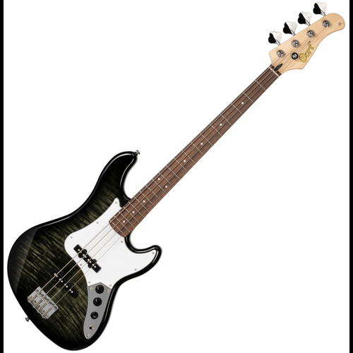 Cort GB24JJ GB Series 4 String Bass Guitar - Trans Black