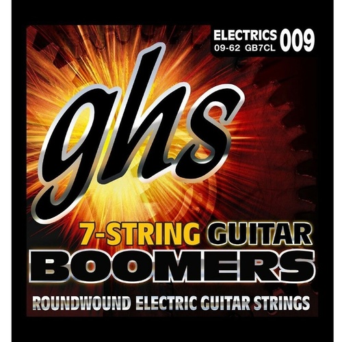 GHS Strings GB7CL Custom Light 7-String Electric Guitar Strings Boomers 09 - 62