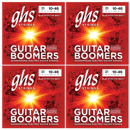 4 sets GHS GBL Guitar Boomers Roundwound Light Electric Guitar Strings 10 - 46 