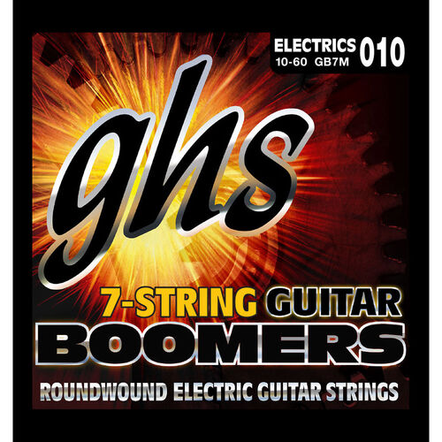 GHS Strings GB7M Boomers 7-String Medium Heavy Electric Guitar Strings (10-60)