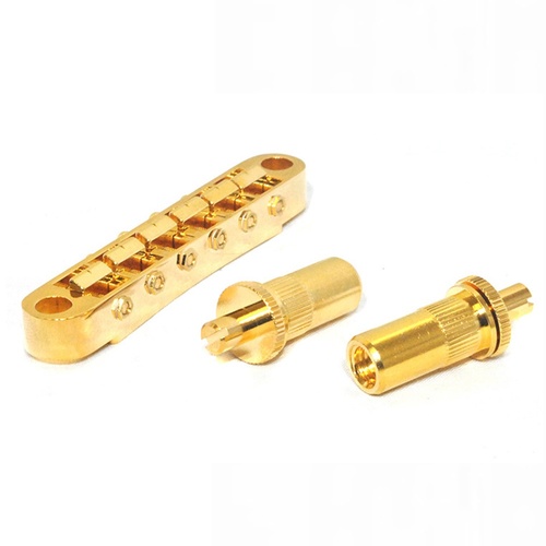 Gotoh GE103BT Tune-O-Matic Electric Guitar Bridge (Nashville) in Gold Finish