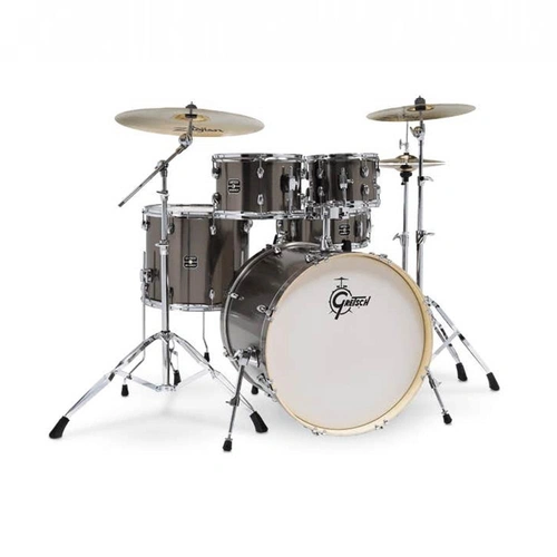 Gretsch Energy 5 Piece 22" Drumkit w/Hardware Grey Steel - Zidjian Cymbals