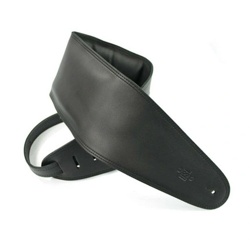DSL Padded Garment Leather Guitar Strap 5" Black/Black Made in Australia 5 inch