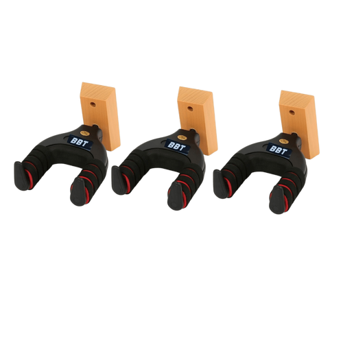 Big Bang Tone Automatic Gravity Locking Guitar Wood Hanger - 3 Pack