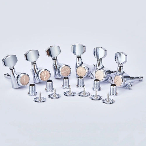 Guyker  Locking Tuners  6 in Line - Chrome - set of 6 Machine Heads