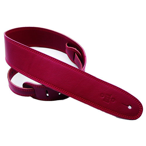 DSL 2.5" Triple Garment Leather Guitar Strap - Burgundy