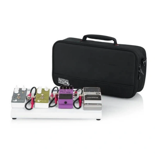 Gator Small Pedalboard with Bag - 15.75"x7" White