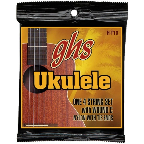 GHS Strings Ukulele Set H-T10 (Hawaiian Tenor Black Nylon/Aluminum)