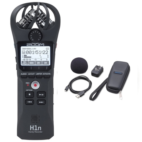 Zoom H1n Handy Mobile Audio Recorder with SPH-1n Accessory Pack 