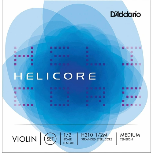 D'Addario Helicore Violin Set Strings 1/2 Size Medium Tension Full Set H310 1/2M