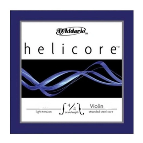D'Addario Helicore Violin Single Aluminum Wound E String, 4/4 Scale, Light Tension