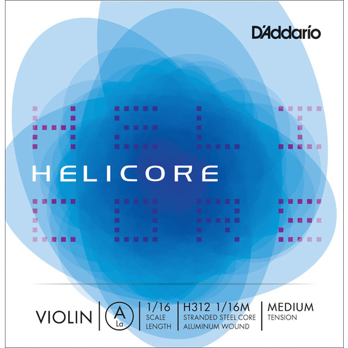 D'Addario Helicore Violin Single A String, 1/16 Scale, Medium Tension