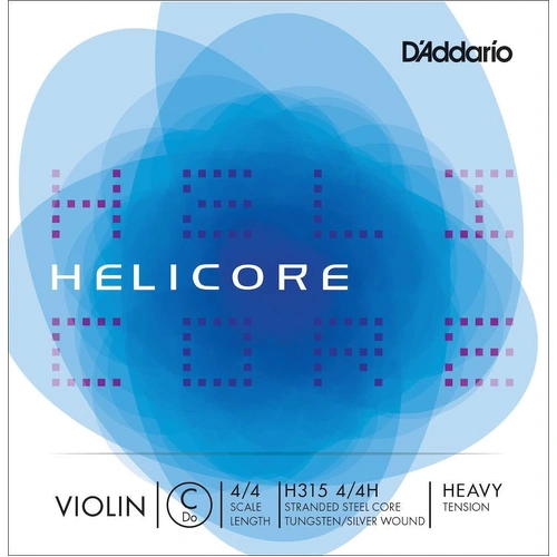 D'Addario Helicore Violin Single Low C String, 4/4 Scale, Heavy Tension