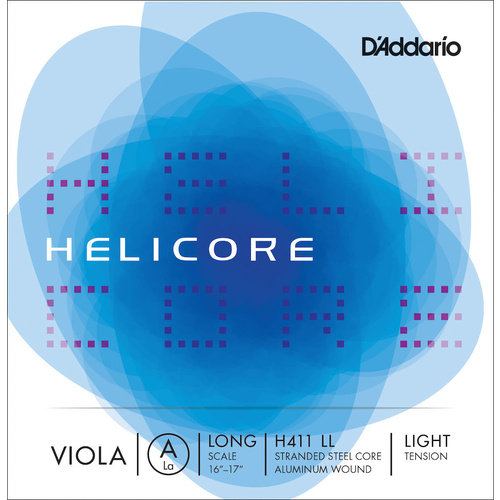 D'Addario Helicore Viola Single A String, Long Scale, Light Tension