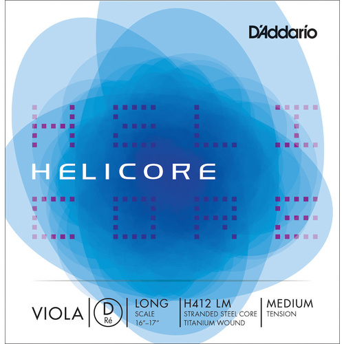 D'Addario Helicore Viola Single D String, Long Scale, Medium Tension