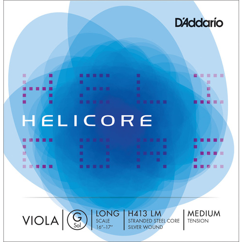 D'Addario Helicore Viola Single G String, Long Scale, Medium Tension