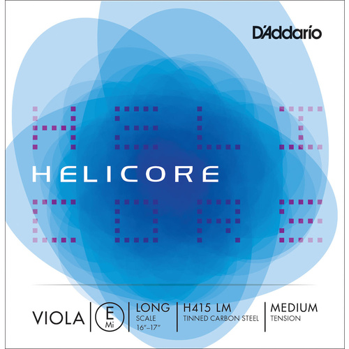 D'Addario Helicore Viola Single E String, Long Scale, Medium Tension