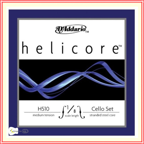 D'Addario Helicore 1/8 Size Cello Strings Set Medium - New strings no packaging