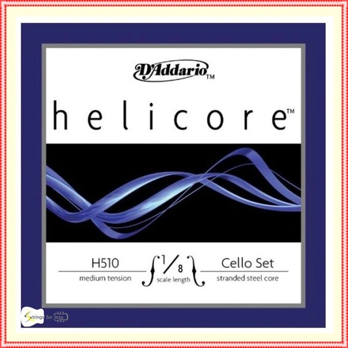 D'Addario Helicore 1/8 Size Cello Strings Medium Set - New strings no packaging