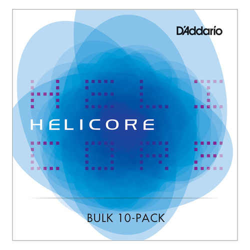 D'Addario Helicore Cello Single D String, 1/8 Scale, Medium Tension, Bulk 10-Pack