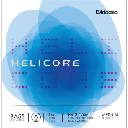 D'Addario Helicore Orchestral Bass Single A String, 1/4 Scale, Medium Tension
