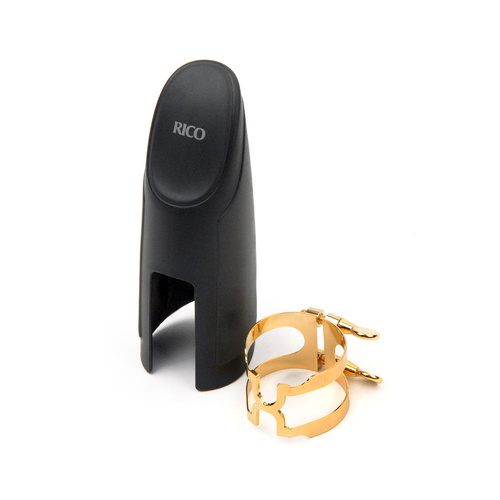 D'Addario H-Ligature & Cap, Baritone Saxophone (Hard Rubber Mouthpieces), Gold