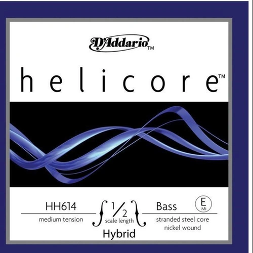 D'Addario Helicore Hybrid Bass Single E String 1/2 Scale Medium Tension HH614