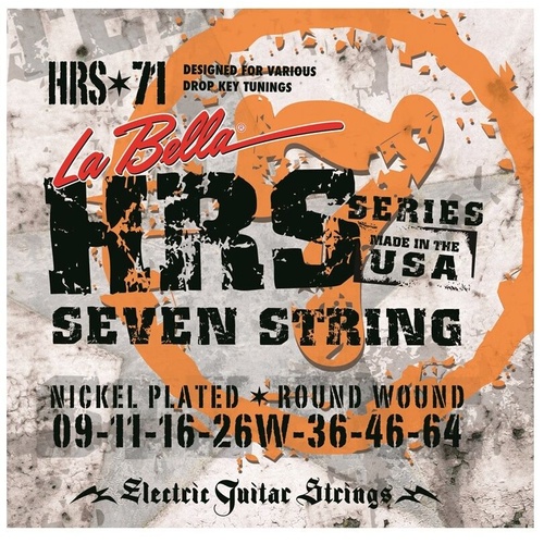 La Bella HRS-71  7-String Electric Guitar Strings Designed for drop Tune 09 - 64
