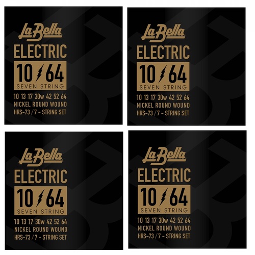 La Bella HRS-73 7-String Electric Guitar Strings 4 SETS  drop Tune 10 - 64