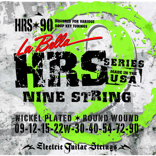 La Bella HRS-90 9-String Electric Guitar Nickel Rounds strings set ƒ?? 09-90