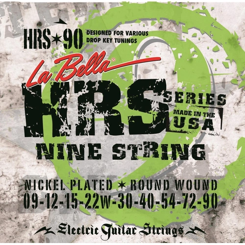 La Bella HRS-90 9-String Electric Guitar Nickel Rounds strings set ƒ?? 09-90